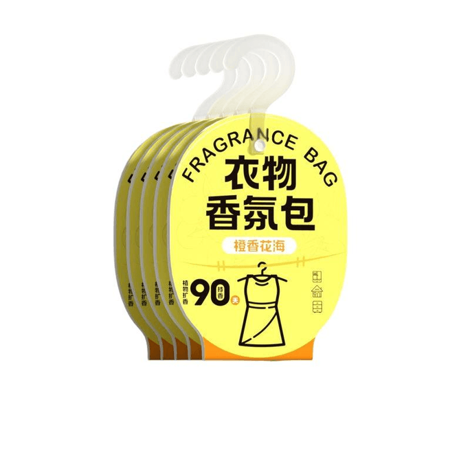 Tea-scented wardrobe sachets, insect-proof, moth-proof and mold-proof hanging clothes, orange-scented 5 bags *1 bag