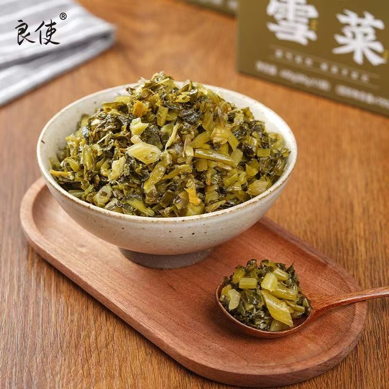 【中国直送】涼石漬け高菜 400g*、塩漬け野菜、漬物、そのまま食べられます、ご飯、饅頭、餃子、家庭用に最適（寧波産高菜漬け） 7