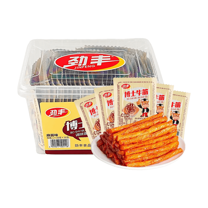 劲丰 博士牛筋 辣条 麻酱味 30g*30包【量贩装】【童年经典】