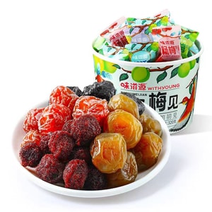 [중국에서 직접 우편] 웨이즈위안 매실 버킷 매실 월계수와 절인 매실 혼합 풋매실 사무실 간식 320g