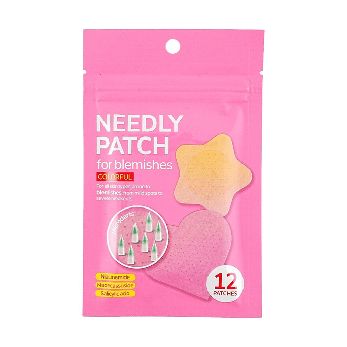 韓國NEEDLY妮德麗 彩色痘痘貼12貼 水楊酸舒緩消痘貼