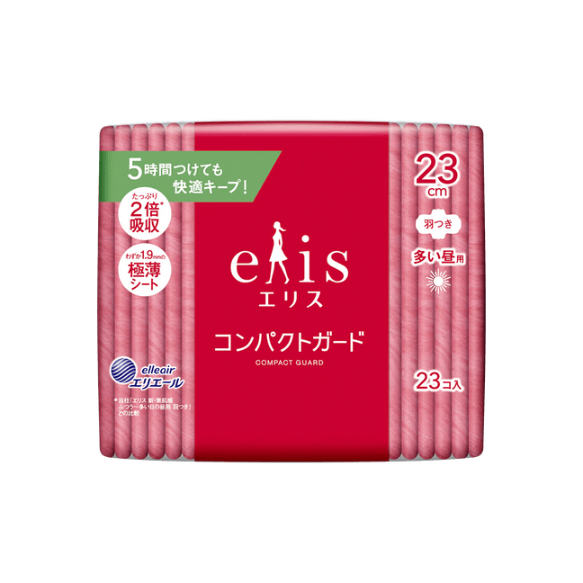 Compact Feminine Period Pads with Wings, Size2 / 230mm, 23ct