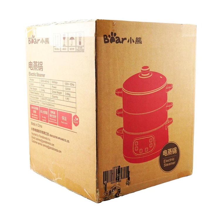 BEAR小熊 电蒸锅 8L大容量蒸煮锅 双层蒸笼 蒸饭蒸菜蒸馒头 DZG-A80A2 6