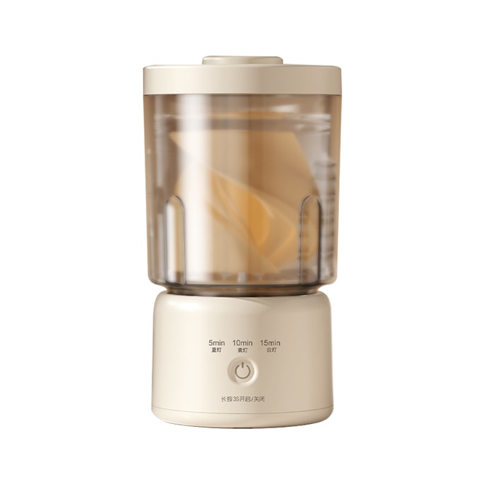 ローラミヤン ミニ下着洗濯機、靴下＆ショーツ用洗濯機、小型、設置不要、ワイヤレス、ポータブル、多目的洗濯カップ、クリームイエロー（1個）