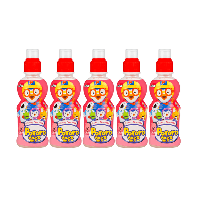 【Value Pack】Pororo Strawberry Drink, 7.94fl oz*5