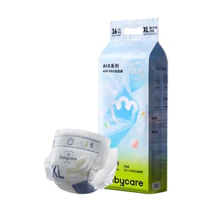 BC BABYCARE air pro Baby Diapers Ultra-thin Breathable Waist Sticker Diapers XL 12-17KG-36pcs