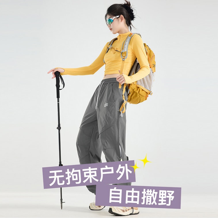 【中国直邮】 HSPM 户外防风防水徒步登山裤伞兵工装运动裤工装裤 紫色 M 6