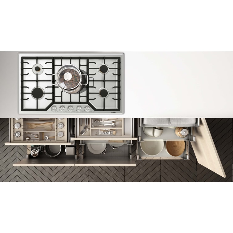  老闆電器 - G515 36" 5眼 義大利進口銅爐頭爐灶 20000BTU強勁大火力 5