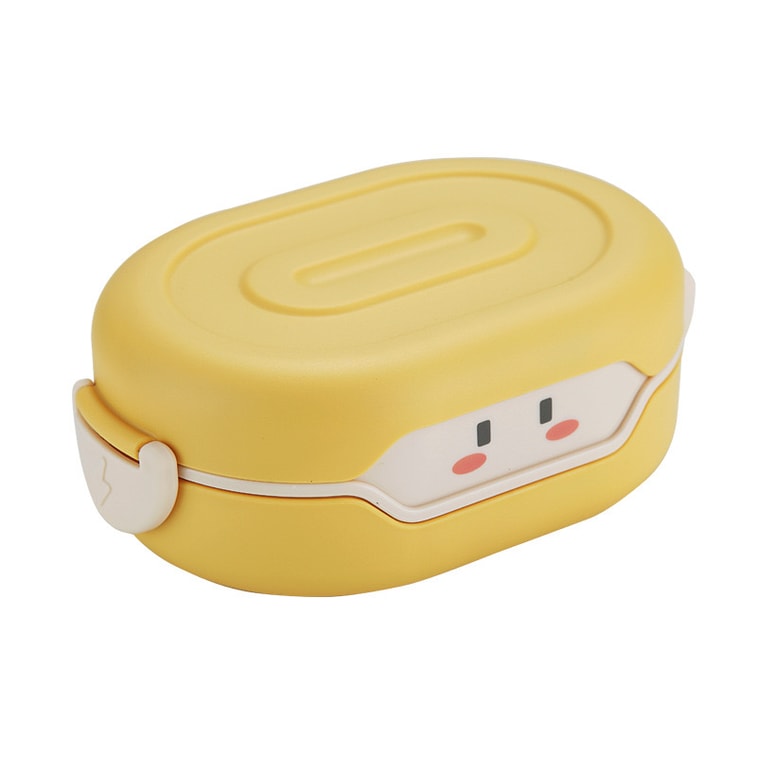 LunchBox 黃色高顏值創意卡通 保溫便當盒 食品級家用便當盒 可微波爐加熱 雙層隔熱 學生餐具 午餐盒 水果沙拉輕食便當盒收納 上班女生 兒童 便當盒 750ML 下架 3