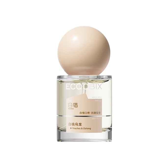Fresh Breath Spray: White Peach Oolong Mouth Spray – Fragrant, Long-Lasting Freshness for Kissing, Portable – 15ml