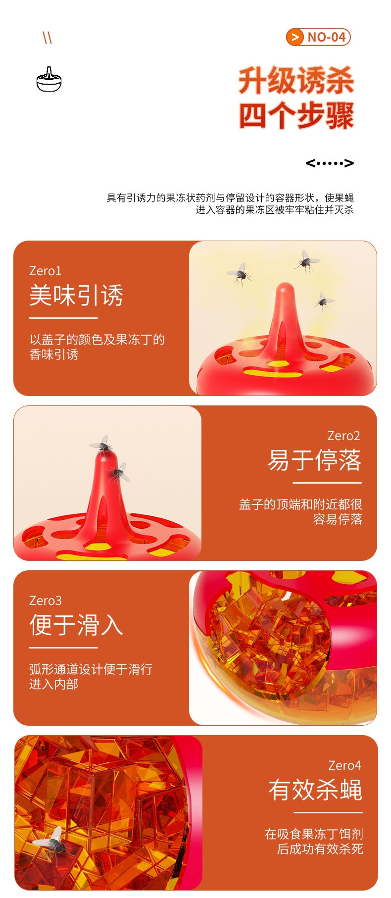 【Expédition directe depuis la Chine】 First-rate Appât anti-mouches pour usage domestique, insecticide intérieur pour éliminer les petits insectes volants, piège à moucherons et mouches des fruits 1 boîte 【Jaune/Arôme fruité】