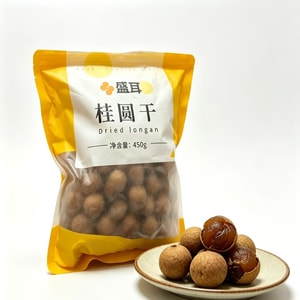 Sheng'er Dried Longan, Dried Longan Flesh, New Product With Pits, Specialty Dried Goods, Bagged, Small Pit, Thick Flesh, Specialty 450g Per Bag