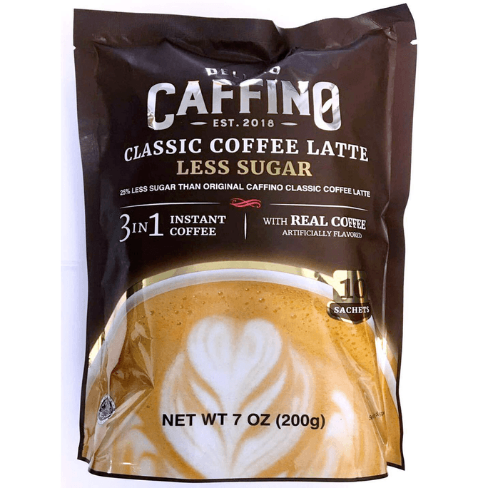 Indonesia Caffino 3 In 1 Instant Coffee Latte With Less Sugar 7 Oz Classic