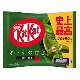 [일본 직배송] 네슬레 KITKAT 미니 코팅 샌드위치 웨이퍼 초콜릿 쿠키 말차맛 10개입