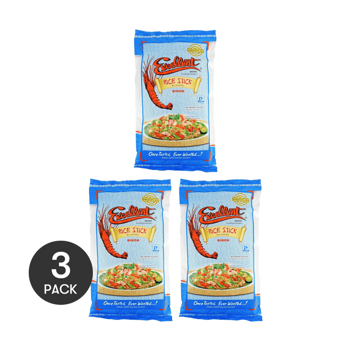 Rice Stick -Bihon, 8oz  *3【3 Packs】【Can Be Stir-Fried, Steamed, Boiled】