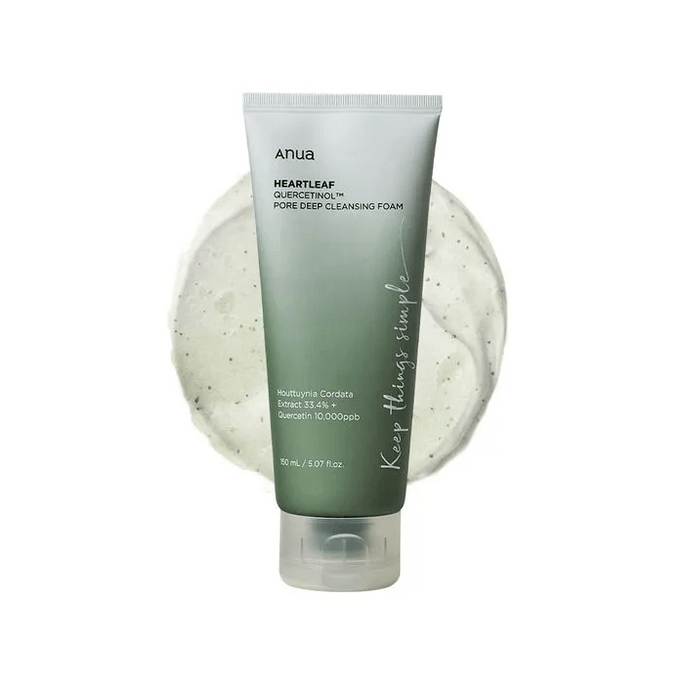 ANUA Houttuynia Cordata 딥포어 클렌징 포밍 클렌저 0.5% BHA(살리실산) 150ml 순한 각질 제거, 진정, 상쾌한 보습 효과, 지성 및 복합성 피부용