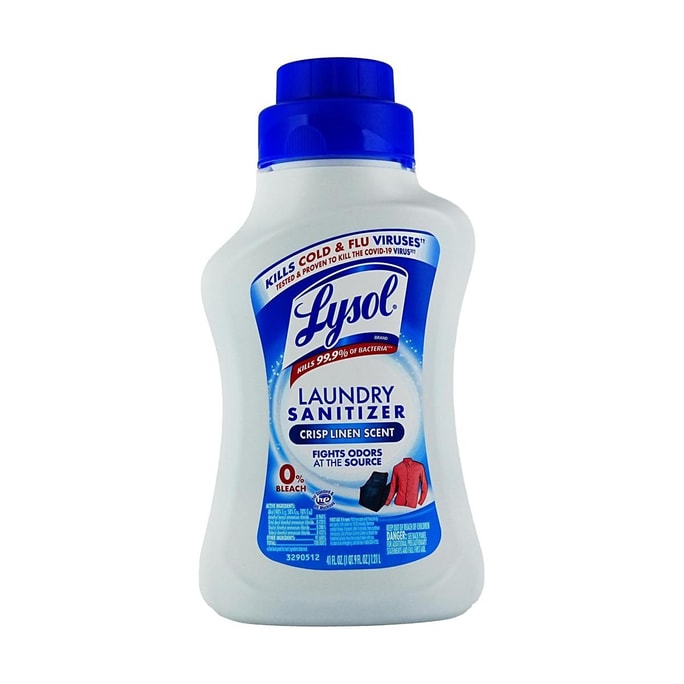 41fl oz Crisp Linen Laundry Sanitizer Odor Remover Bacteria Killer Gentle