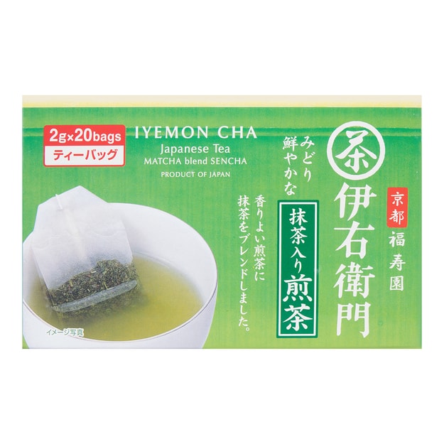 IYEMON CHA Japanese Tea Matcha Blend Sencha 20pcs 40g