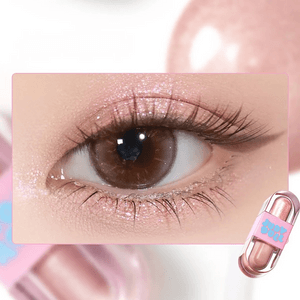 Duo Liquid Eyeshadow 01 Peach Milk Tea 【Everyday Essential】【Rosy-Gold Shimmer】