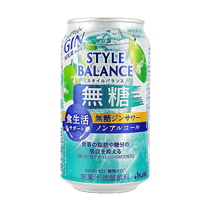 日本ASAHI朝日 STYLE BALANCE 無酒精沙瓦風味碳酸飲料 350ml【0糖0卡0脂】【清爽柑橘松子草本風味】