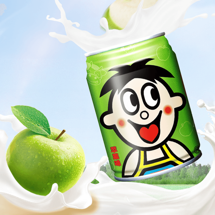 果物 milk WANT WANT Apple Milk Drink , 8.28 fl oz*6pc - Yami.com