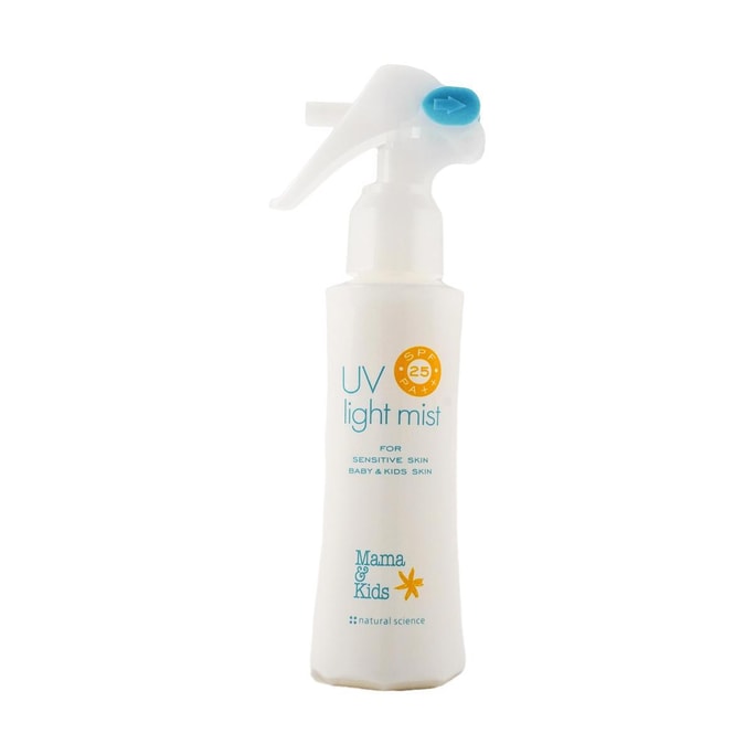 Mama & Kids Sunscreen SPF 25PA++ UV Light Mist, Hypoallergenic Skin Care, Additive-free, Fragrance-free 3.6 fl oz