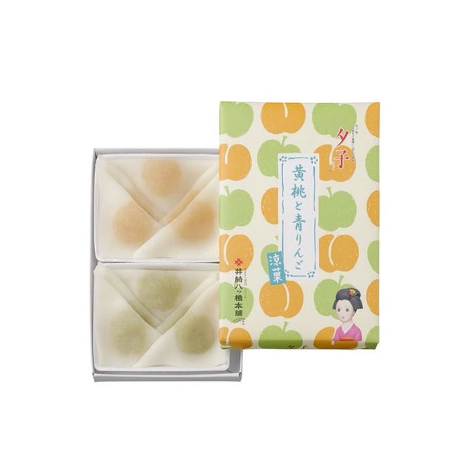 Raw Yatsuhashi  Yellow Peach and Green Apples 10pcs Tasting period 12days