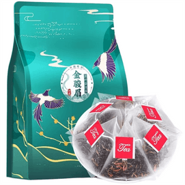 Jin Jun Mei Black Tea Tea Bags - Strong-Aroma Type. Triangular tea bags for individual tea infusion. New loose-leaf tea, 150g.