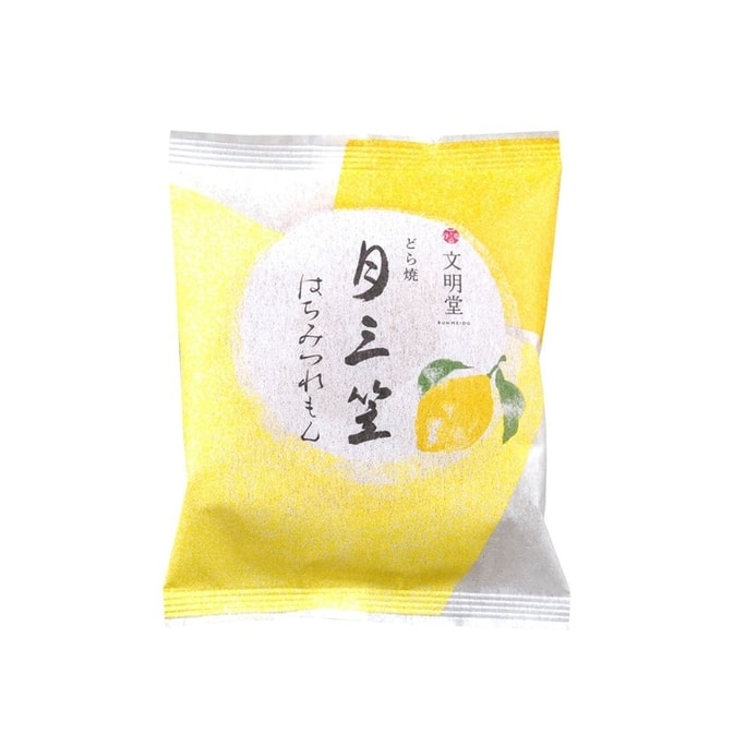 【日本直邮】 日本 文明堂 蜂蜜柠檬白豆沙铜锣烧 1枚