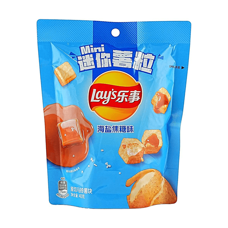 Mini Potato Cubes Honey Butter Flavor+Sea Salt Caramel Flavor, 2.82 oz【2 Flavors 2 Combo Packs】【Original Cut Potato Cubes】 9