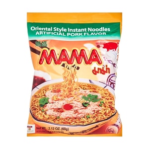 泰国MAMA妈妈 方便面 泡面 猪肉味 60g 【泰式风味】