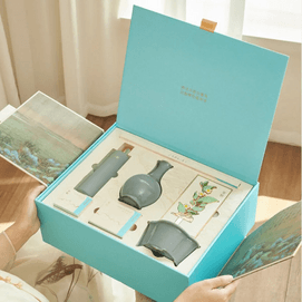 Jiangshan Celadon Aromatherapy Candle Gift Box Reed Diffuser & Stone Set Home Decor