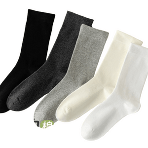 Boneless anti-pilling socks for women solid color Japanese style mixed color 5 pairs