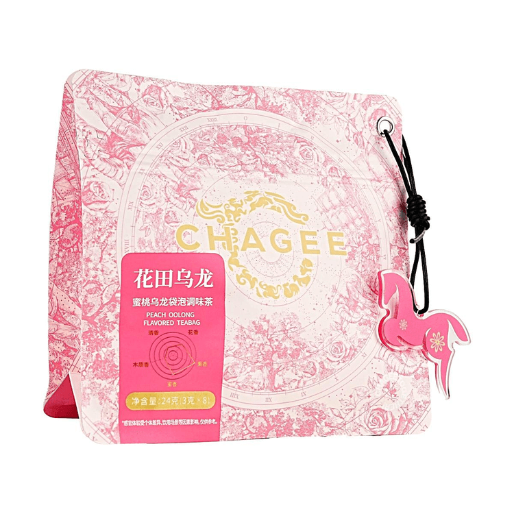 CHAGEE ピーチウーロンティーバッグ、8袋入り（1袋あたり0.84オンス