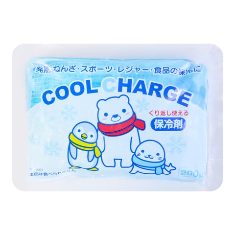 Kokubo Japan COOL CHARGE Gel Pack 200g Freezer Fever Aches Pain Sport Ice Cooler 