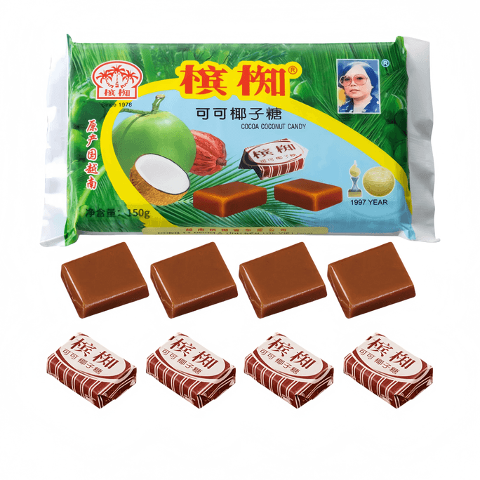 빙촨 카카오맛 코코넛 캔디 150g x 1봉지 (단색)
