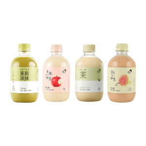자스민 말차 밀크티+사과 자스민 녹차 밀크티+리틀 자스민 녹차 밀크티+구아바 & 자스민 밀크티, 47.36 fl oz【4가지 맛 4가지 콤보 팩】【저칼로리 저지방 0 논데어리 크리머】