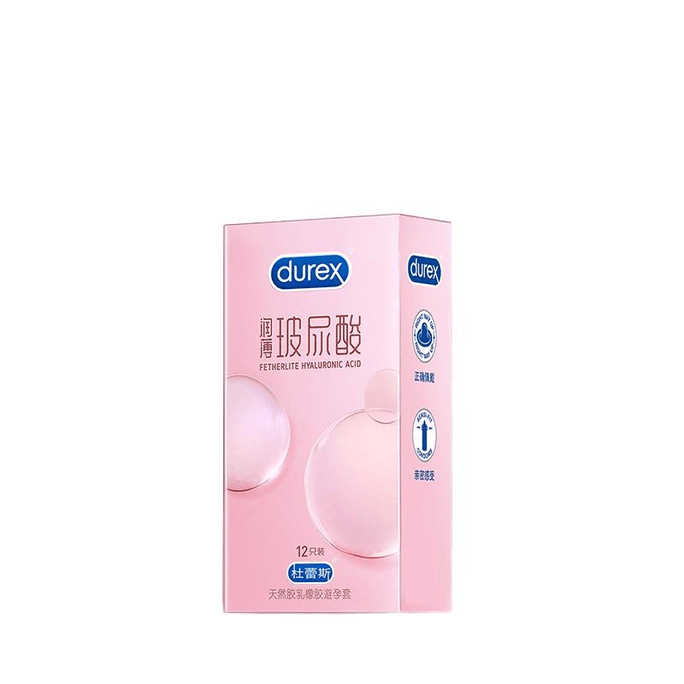 Hyaluronic Acid Condom Ultra-thin Hydrating Orgasm Sex Men's Condom 12 pieces * 1 box