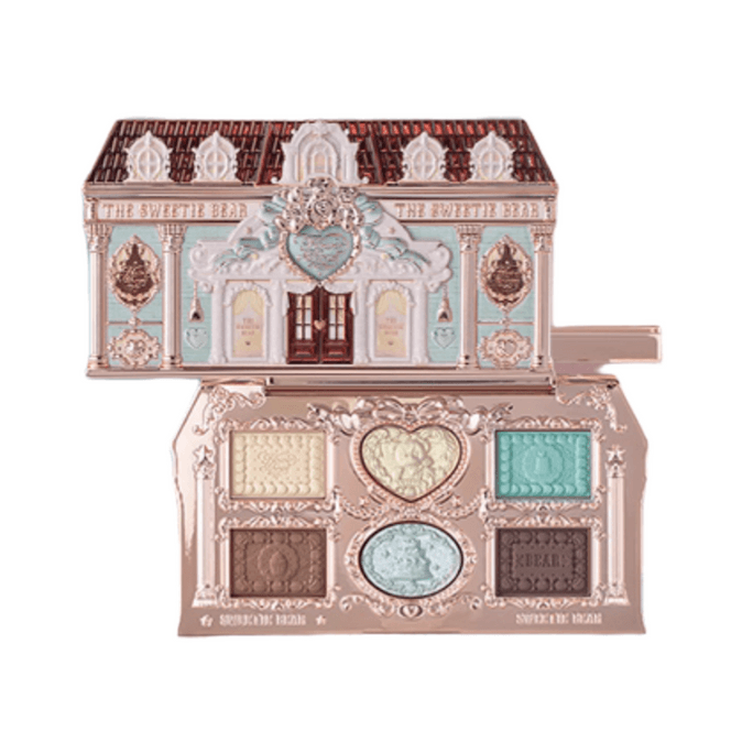 Sweetie Bear Collection 6 Color Eyeshadow Palette Glitter Matte Long Lasting 6.5g #03