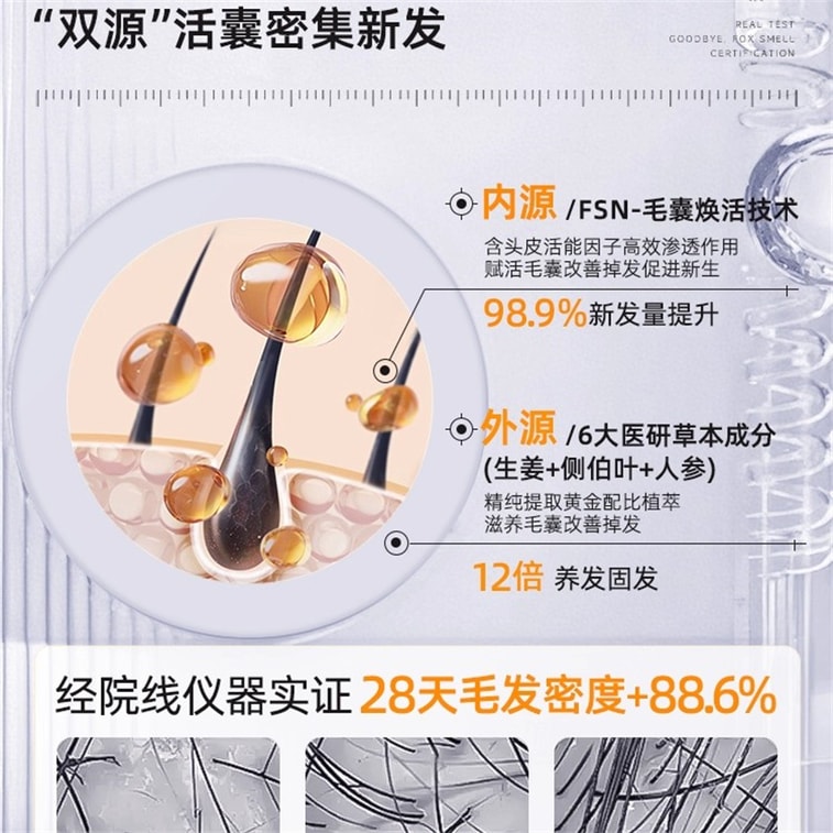 【中国直邮】 新加坡 Kuvive 防脱洗发水 长发育发控油蓬松去屑咖啡因生姜固发脱发洗头膏露 500ml/瓶 3