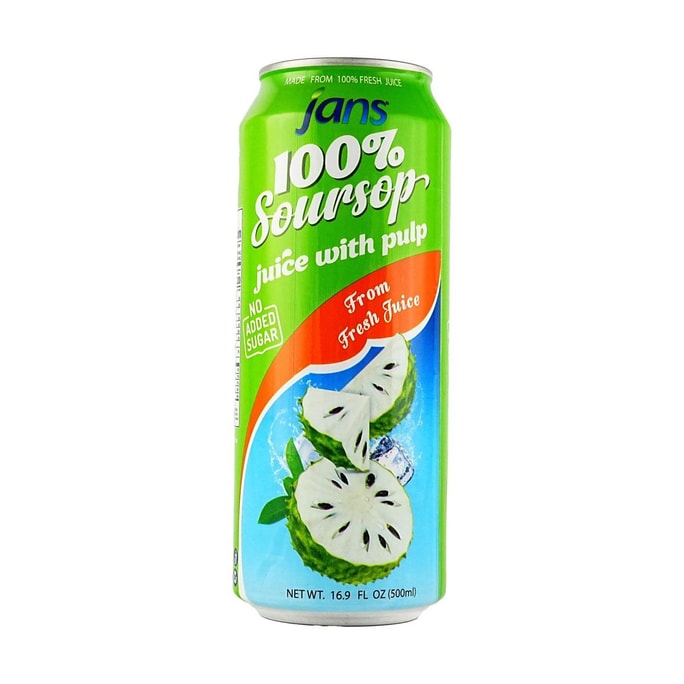 100% Soursop Juice with Pulp,16.9 fl oz【0 Sugar】