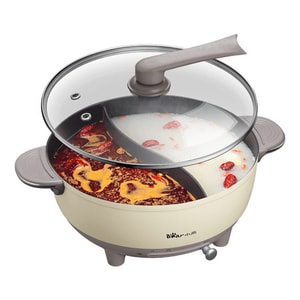 【美国直邮】 小熊 【美国本土发货】鸳鸯电火锅电煮锅 大容量6L 110V DRG-B60R6