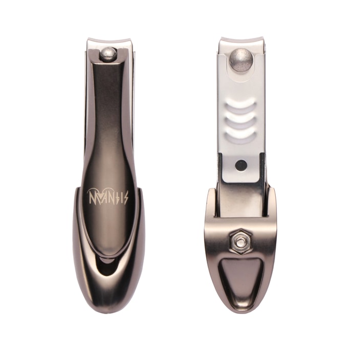 MANTIS ヘビーデューティ高級爪切り日本 420J2 鋼プロフェッショナルブレードとバイオニックデザイン爪収納ボックス付きアンチスプラッシュシャープで耐久性のある上面電気メッキステンレス鋼小型女性用爪切りブラック