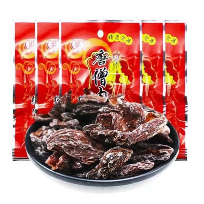 Tang Monk Meat Old-Fashioned Plum Meat Jerky Sweet and Sour Plum Preserved Fruit Traditional Snack 80s Nostalgic Childhood Snack 16g*6 Bags