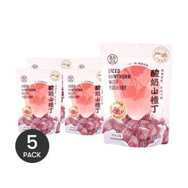 盒马 酸奶山楂丁 开胃果丹皮蜜饯 208g *5【5份超值装】