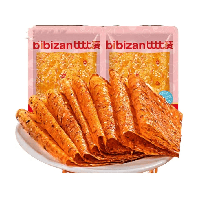  Old-fashioned Spicy Slices Spicy Strips Tofu Skin Instant Snack 8090 Memories Classic 68g*2 bags
