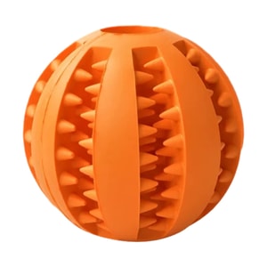 Pet Dog Chew Ball Round Ball(Small&Orange) 1pc