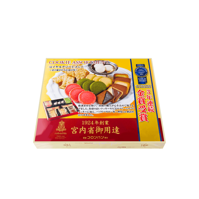 【东京人气百年点心铺】日本COLOMBIN 皇家饼干 什锦夹心曲奇糕点 7种类 24枚装 179.4g