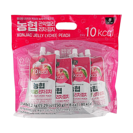 Konjac Jelly Lychee & Peach Flavor, 5.29 oz*8packs【Low Calories】