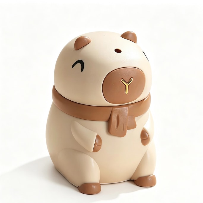 Jimei Kapibala つまようじホルダー、かわいい漫画デザインのプッシュ式つまようじオーガナイザー（家庭やリビングルーム用）、1個